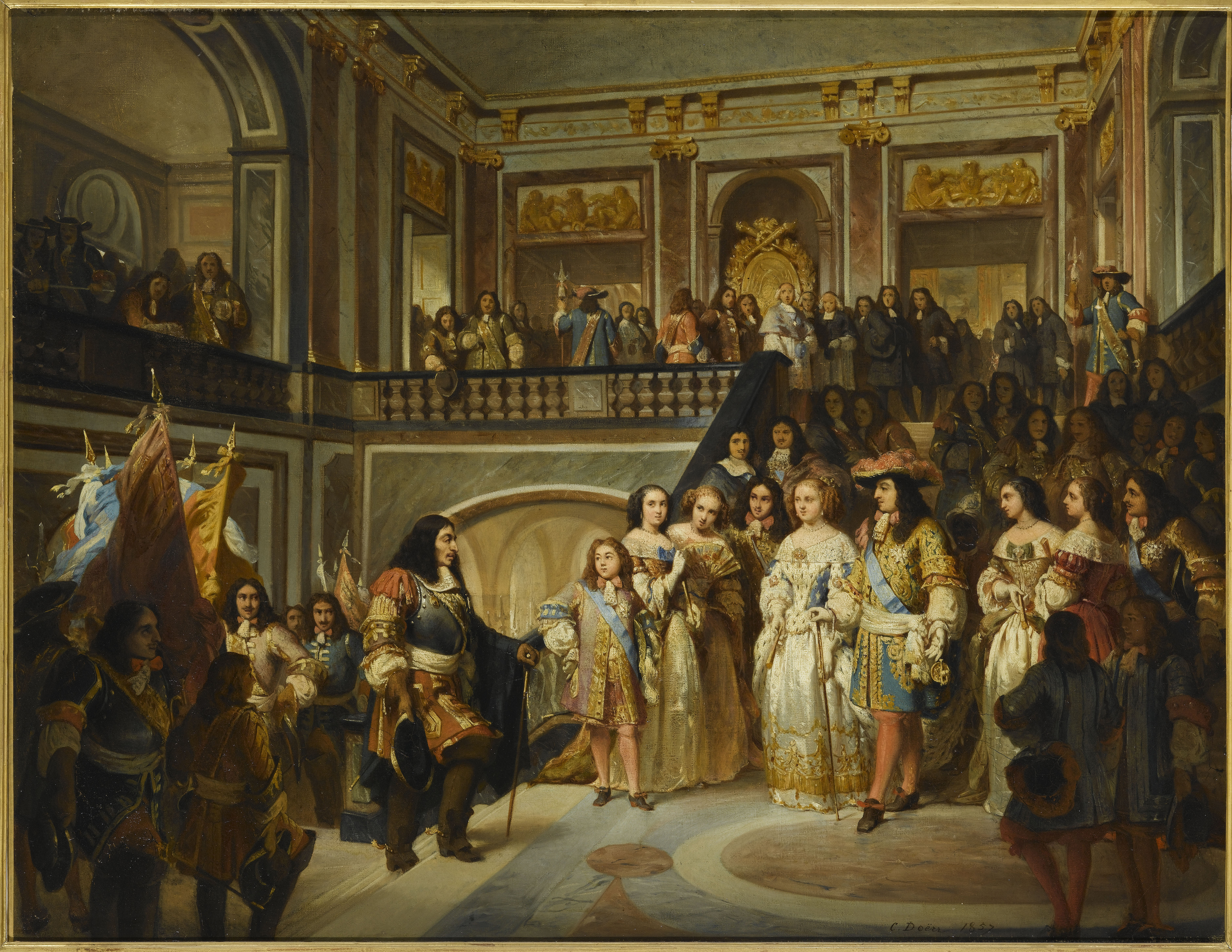 Дворянство франции. Людовик XIV Версаль. Людовик 14 Версаль живопись.